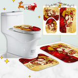 Santa,Claus,Waterproof,Bathroom,Toilet,Covers,Print,Decor