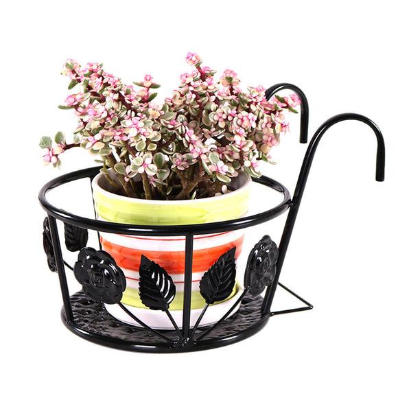 Metal,Flower,Holder,Shelf,Stand,Hanging,Basket,Plant,Garden,Balcony,Storage