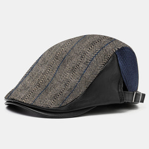 Banggood,Design,Leather,Contrast,Color,Adjustable,Stripe,Pattern,Casual,Outdoor,Beret