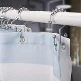 12Pcs,Stainless,Steel,Shower,Curtain,Hooks,Rings,Metal,Double,Glide,Shower,Hooks,Bathroom,Shower,Curtains