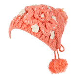 Women,Crochet,Knitting,Woven,Flower,Slouch,Beanie,Hanging,Decorative
