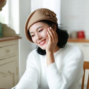 Women's,Beret,Wedding,Flower