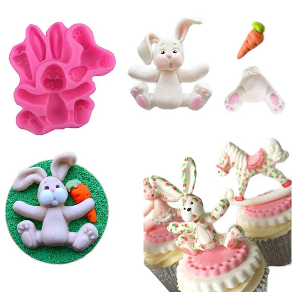 RABBIT,Easter,Bunny,Silicone,Mould,Fondant,Baking,Molds,Kitchen,Accessories