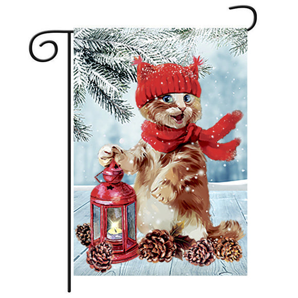 Christmas,Decorations,Garden,Winter,Lantern,Scarf,Double,Sided,Banner