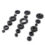 125Pcs,Black,Rubber,Grommet,Seals,Washer,Waterproof