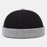 Banggood,Design,Contrast,Solid,Color,Casual,Brief,Brimless,Beanie,Landlord,Skull