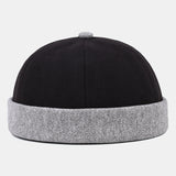 Banggood,Design,Contrast,Solid,Color,Casual,Brief,Brimless,Beanie,Landlord,Skull