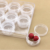 12Pcs,Clear,Round,Plastic,Sample,Empty,Storage,Containers,Screw