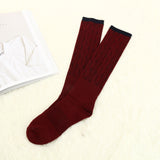 Women,100%Cashmere,Solid,Thick,Comfort,Winter,Stocking