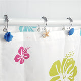 12pcs,Resin,Decorative,Seashell,Shower,Curtain,Hooks,Bathroom,Beach,Shell,Decor