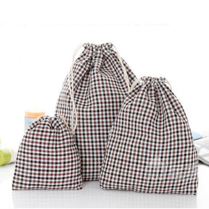 Drawstring,Cotton,Linen,Stripe,Pouches,Jewelry,Wedding,Decoration,Storage