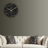 Loskii,CC010,Creative,Marble,Pattern,Clock,Clock,Quartz,Clock,Office,Decorations