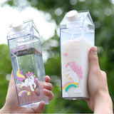 Portable,Novelty,Carton,Shaped,Cartoon,Unicorn,Printed,Water,Bottle