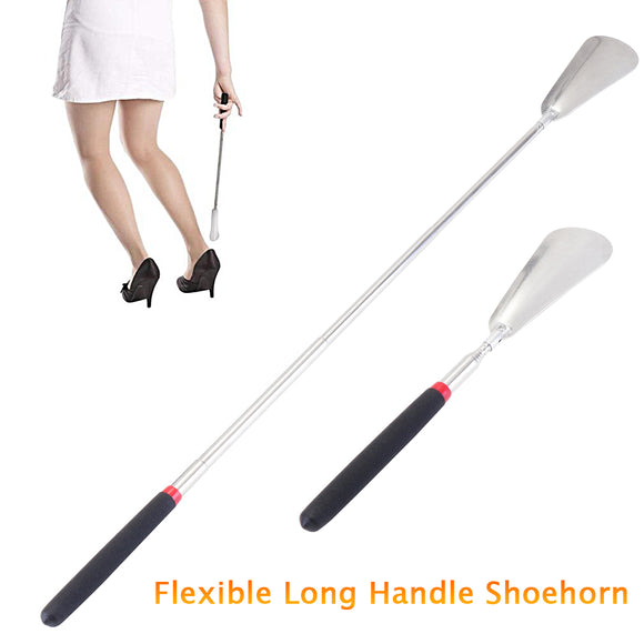 Telescopic,Handle,Stainless,Steel,Shoehorn,Elderly,Shoes,Sneakers