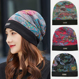 Women,Cotton,Floral,Pattern,Casual,Fashion,Breathable,Outdoor,Pleats,Turban,Beanie