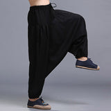 Loose,Crotch,Pants,Casual,Harem,Pants,Elastic,Cotton,Linen,Bloomers,Trousers