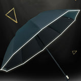 Folding,Umbrella,People,Windproof,Umbrella,Reflective,Stripe,Camping,Sunshade