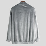 Brief,Style,Solid,Color,Coral,Fleece,Casual,Sweatshirts