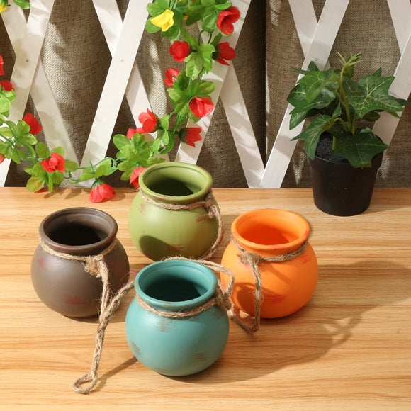 Hanging,Cotta,Flower,Terra,Colorful,Planter,Garden,Decor