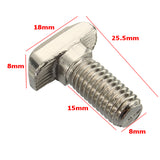 Suleve,M8T40,10Pcs,Carbon,Steel,European,Standard,Screws