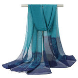 Women,Gradient,Color,Chiffon,Shawl,Spring,Autumn,Travel,Scarf