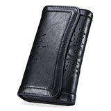 Women,Retro,Hollow,Wallet,Leather,Purse,Money,Holder,Handbag,Camping,Travel