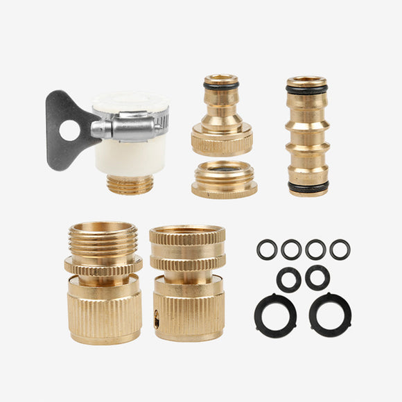 Brass,Female,Connector,Garden,Quick,Connect,Adapter,Water,Connectors,Fitting,Switch,Washers,Standard,Joint,Pressure,Washing