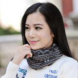 Women,Print,Cotton,Beanie,Collar,Scarf
