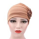 Womens,Paste,Large,Flower,Solid,Beanies,Casual,Luxury,Cotton,Outdoor,Bonnet