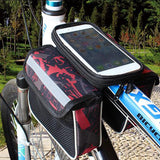 Capacity,Polyester,Touch,Screen,Phones,Convenient,Bicycle,Front,Frame,Mountain