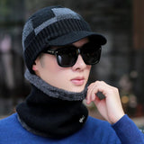Men's,Earmuffs,Thickening,Scarf,Beanie