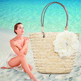 Women,Straw,Woven,Beach,Handbag,Shoulder,Outdoor,Travel