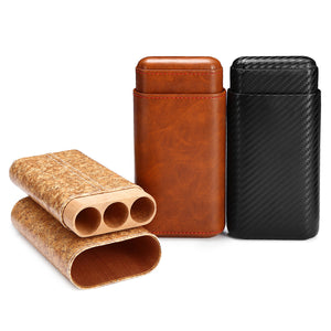 Genuine,Leather,Count,Cedar,Travel,Holder,Humidor,Portable,Protector