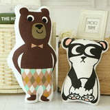 Robot,Panda,Brown,Throw,Pillow,Office,Cotton,Cloth,Cushion,Decor