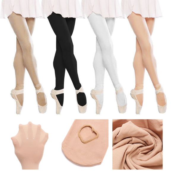 Girls,Ladies,Child,Black,White,Ballet,Dance,Socks,Tights,Pantyhose