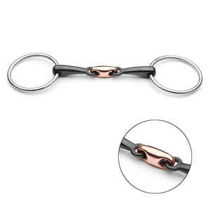 Equestrian,Loose,Horse,Snaffle,Stainless,Steel,Copper,Roller