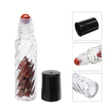 10Pcs,Natural,Clear,Glass,Crystals,Essential,Gemstone,Roller,Balls,Chips,Bottles