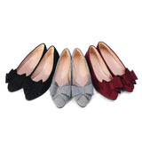 Women,Ballet,Bowknot,Shoes,Cotton,Lined,Pointed,Loafers,Dress,Leisure,Walkinng,Shoes