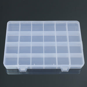 Grids,Clear,Plastic,Adjustable,Jewelry,Storage,Container,Crafts,Organizer,Dividers