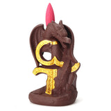 Dragon,Waterfall,Backflow,Incense,Burner,Ceramic,Smoke,Censer,Holder,Decorations