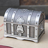 Vintage,Small,Alloy,Pirate,Treasure,Chest,Jewelry