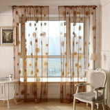 Honana,Flower,Voile,Curtain,Transparent,Panel,Window,Divider,Sheer,Curtain,Decor