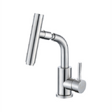 Stainless,Steel,Rotate,Basin,Faucet,Single,Bathroom,Mixer,Water,Splash,Proof,Bubbler