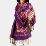 Women,Ethnic,Style,Thick,Scarf,Shawl,Tassel