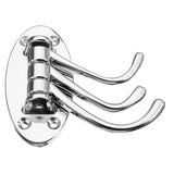 Silver,Triple,Swivel,Hooks,Folding,Swing,Mount,Alloy,Clothes,Towel,Hanger