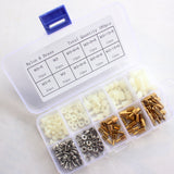 Suleve,M3BN6,180Pcs,Screw,Standoff,Nylon,Stainless,Steel,Brass,Standoff,Screw,Assortment,Storage