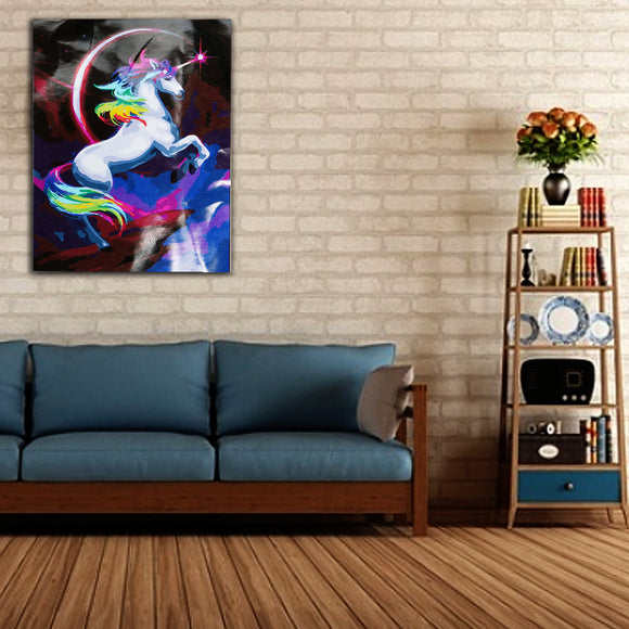 Rainbow,Unicorn,Paint,Number,Digital,Paintings,Canvas,Decor