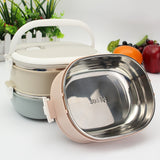 Tiers,Stainless,Steel,Lunch,Portable,Bento,Insulated,Thermal,Container