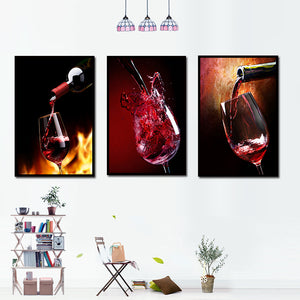 Miico,Painted,Three,Combination,Decorative,Paintings,Glass,Decoration