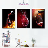 Miico,Painted,Three,Combination,Decorative,Paintings,Glass,Decoration